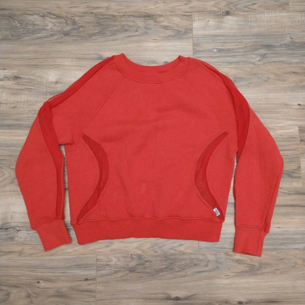 Good American Not-So-Basic Red Crew Sweatshirt Women's Size 4